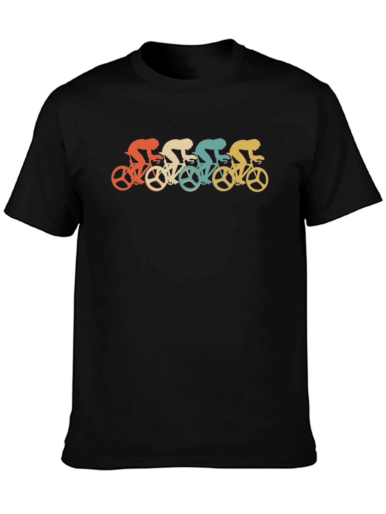 Retro Cycling Team Graphic Tee - Black