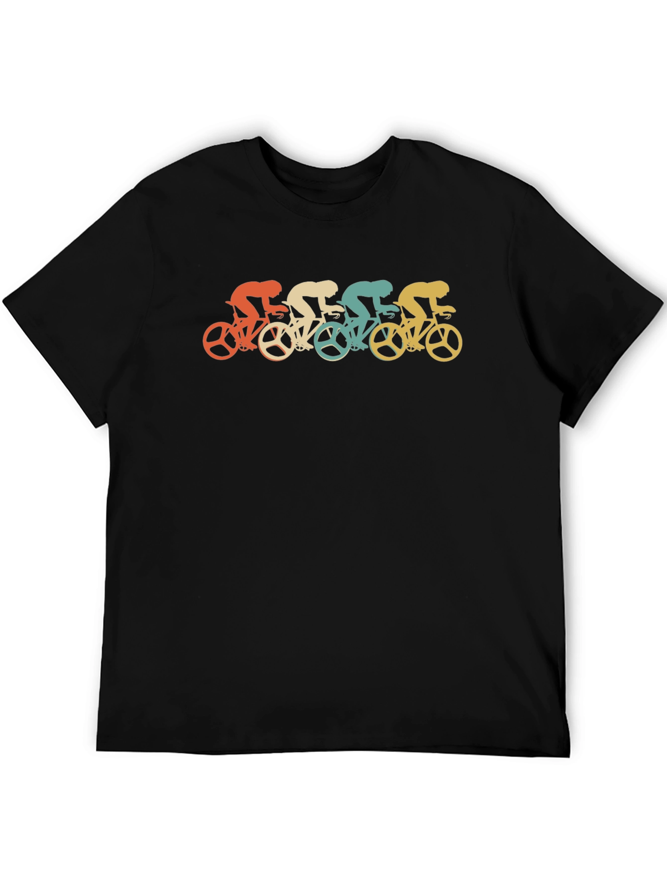 Retro Cycling Team Graphic Tee - Black