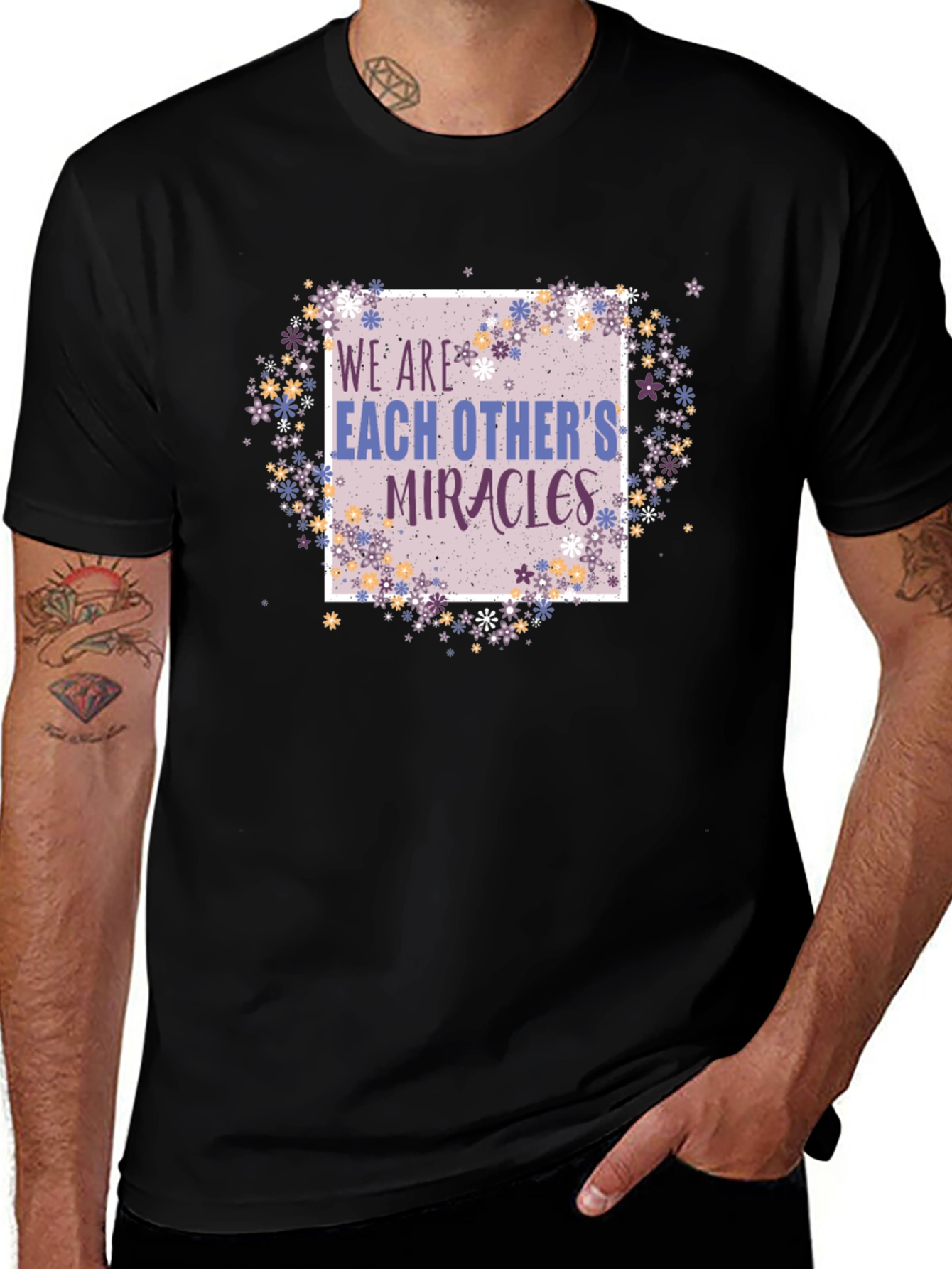 Miracles T-Shirt - Floral Design Comfort Fit