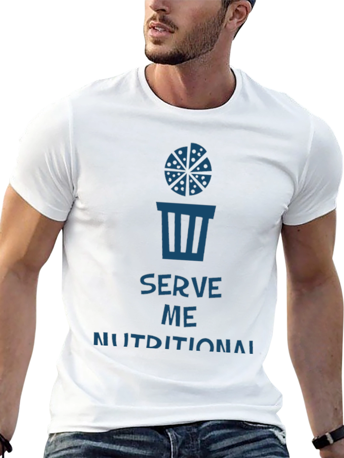 Serve Me Nutritional T-Shirt - Funny Foodie Tee