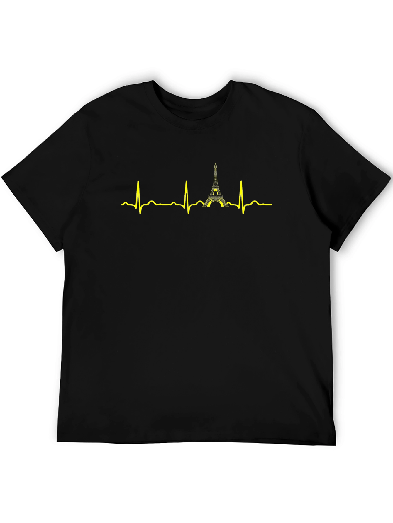 Paris Eiffel Tower Heartbeat Graphic T-Shirt