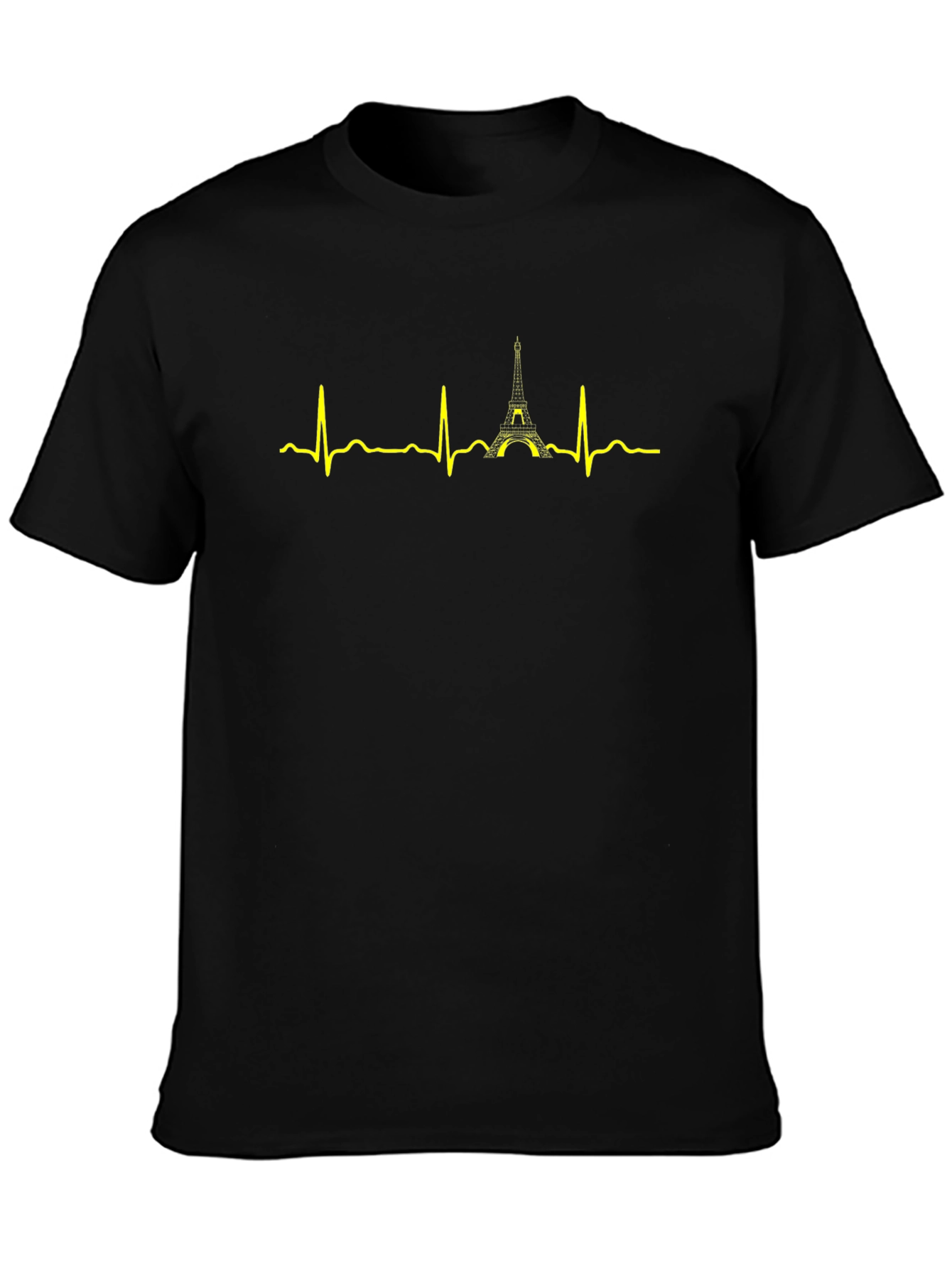 Paris Eiffel Tower Heartbeat Graphic T-Shirt