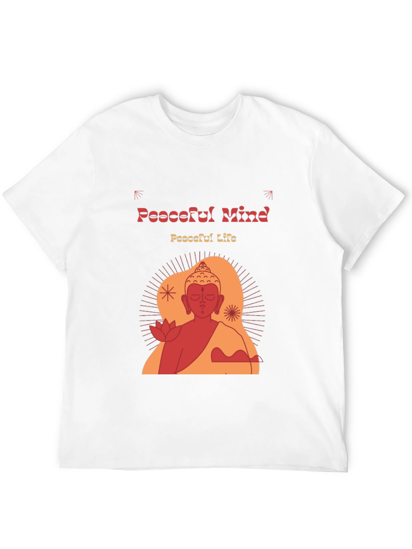 Peaceful Mind Buddha Graphic T-Shirt