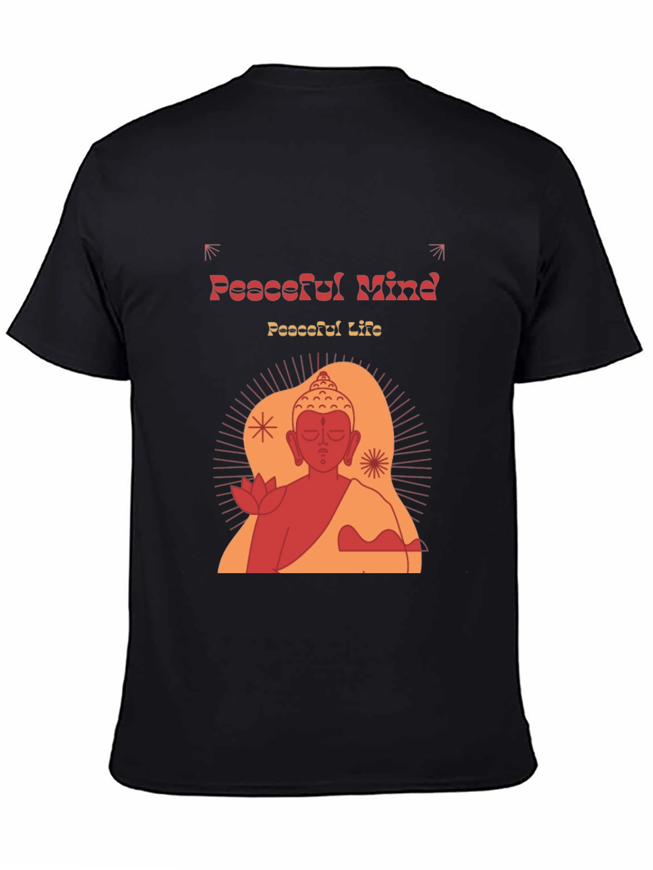 Peaceful Mind Buddha Graphic T-Shirt