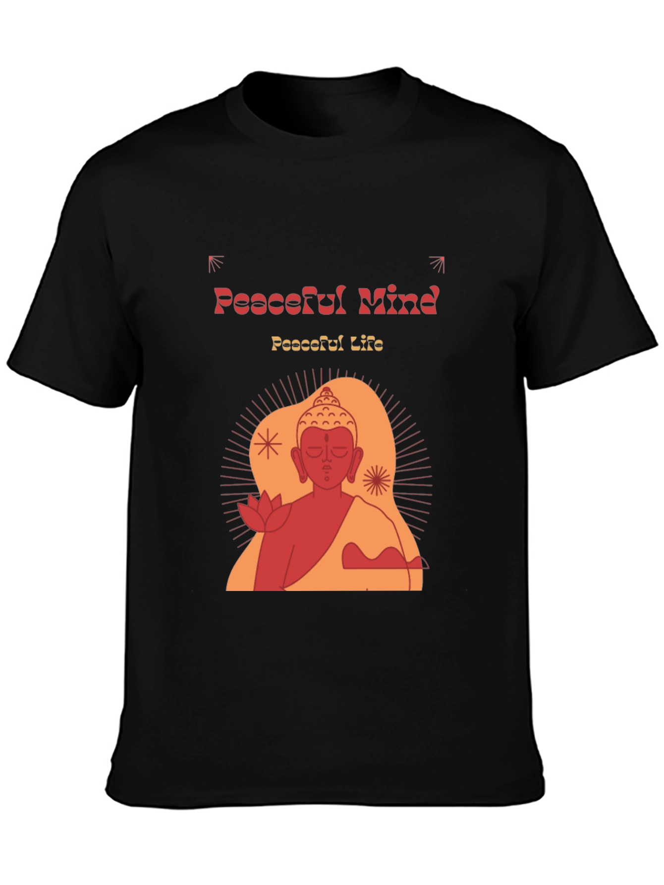 Peaceful Mind Buddha Graphic T-Shirt