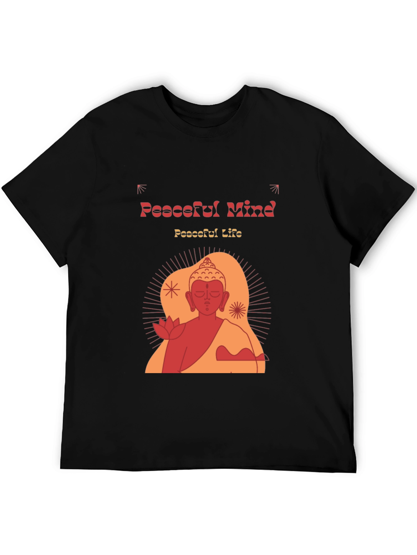 Peaceful Mind Buddha Graphic T-Shirt