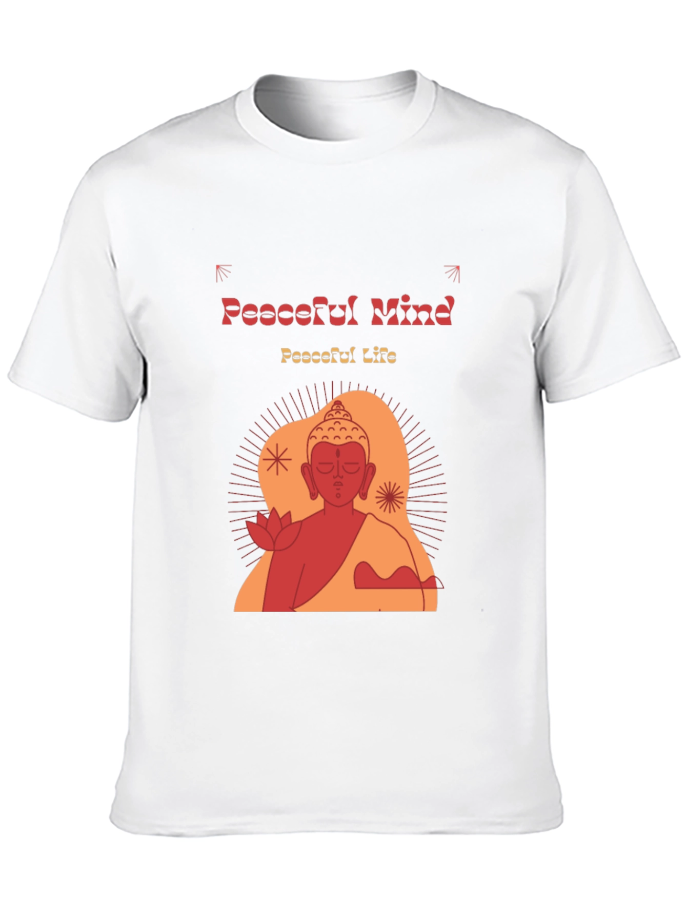 Peaceful Mind Buddha Graphic T-Shirt