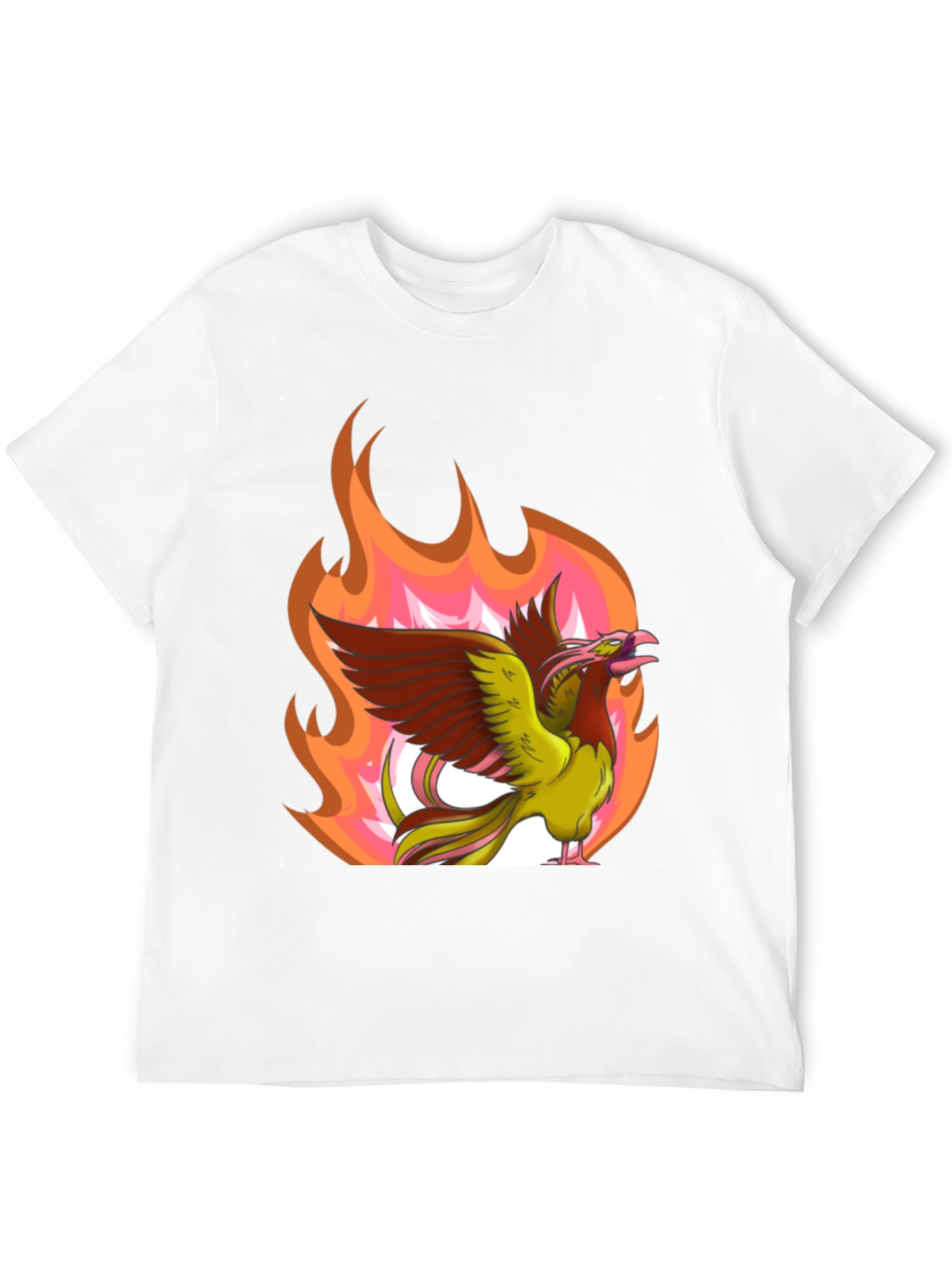 Phoenix Firebird Graphic Tee - Black Cotton T-Shirt