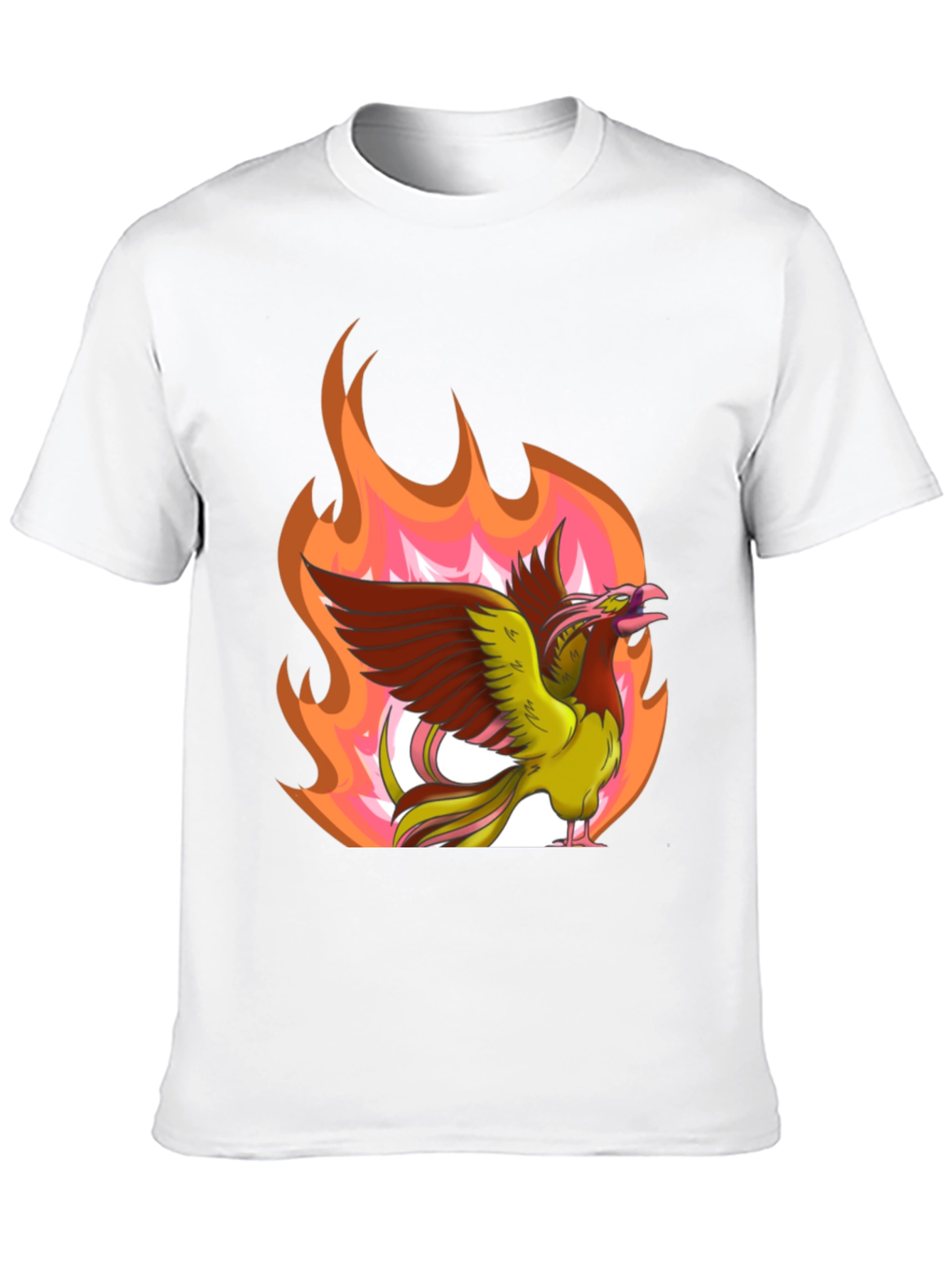 Phoenix Firebird Graphic Tee - Black Cotton T-Shirt