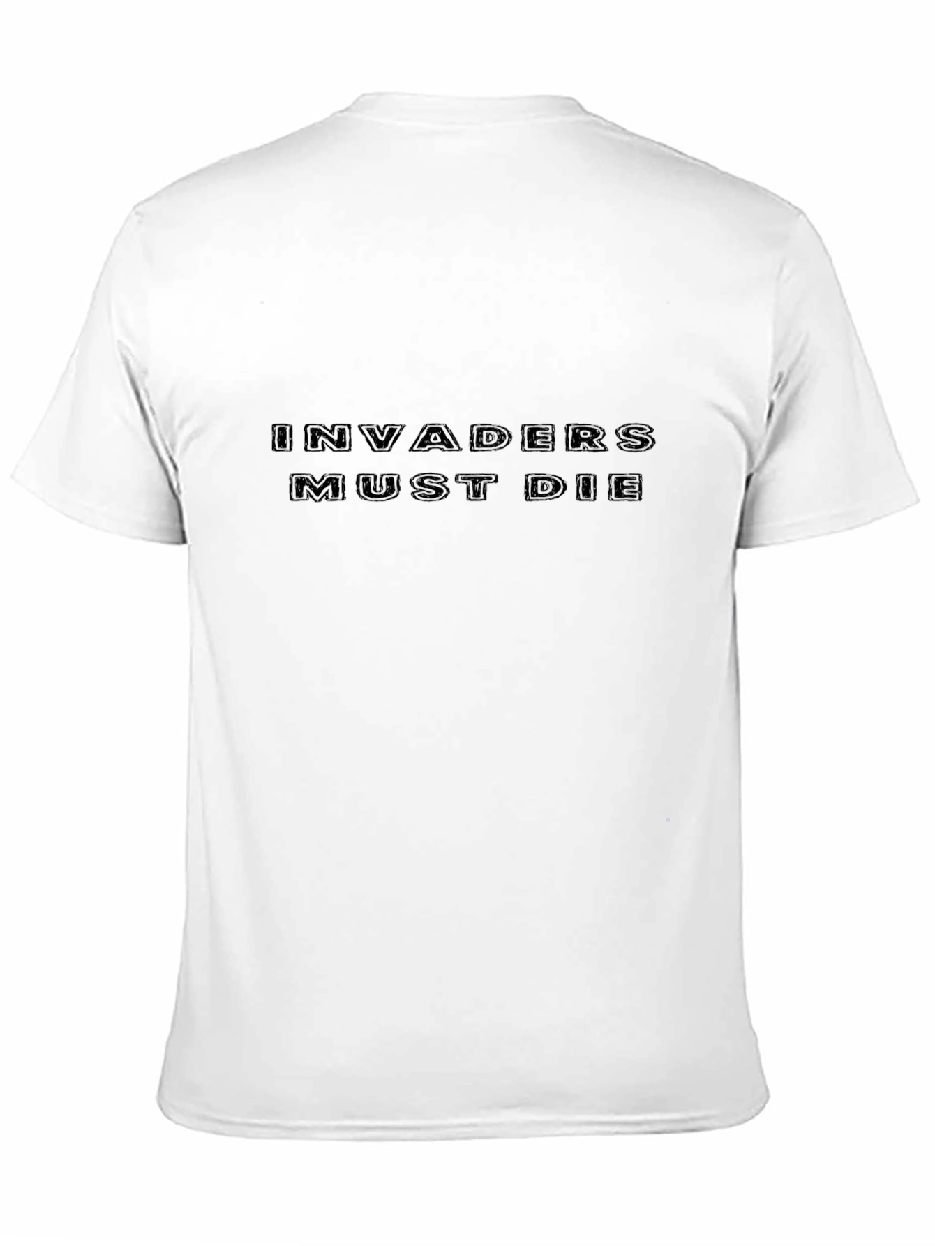 Invaders Must Die Graphic Tee - Black Cotton T-Shirt