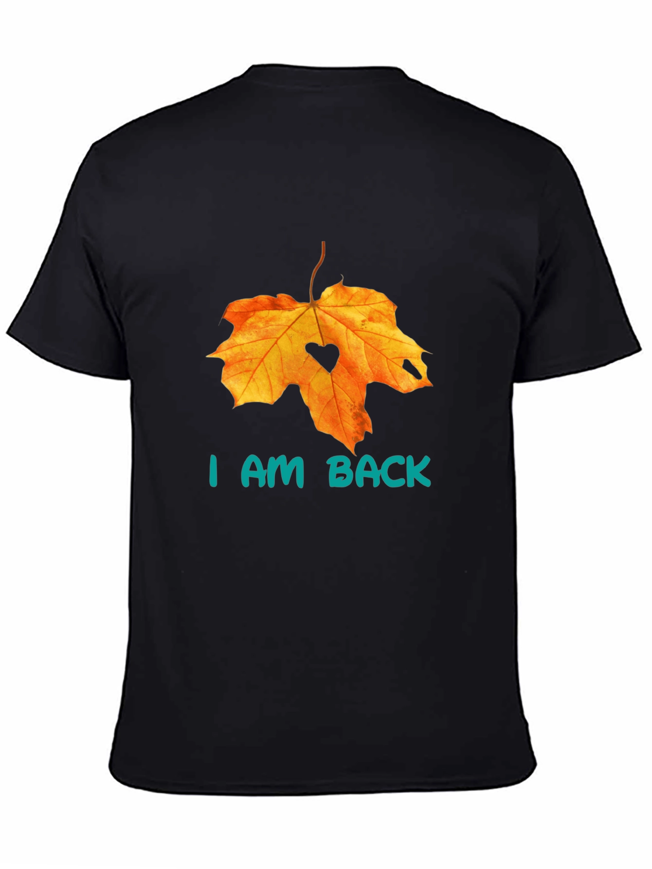 Autumn Leaf Heart Tee - I Am Back