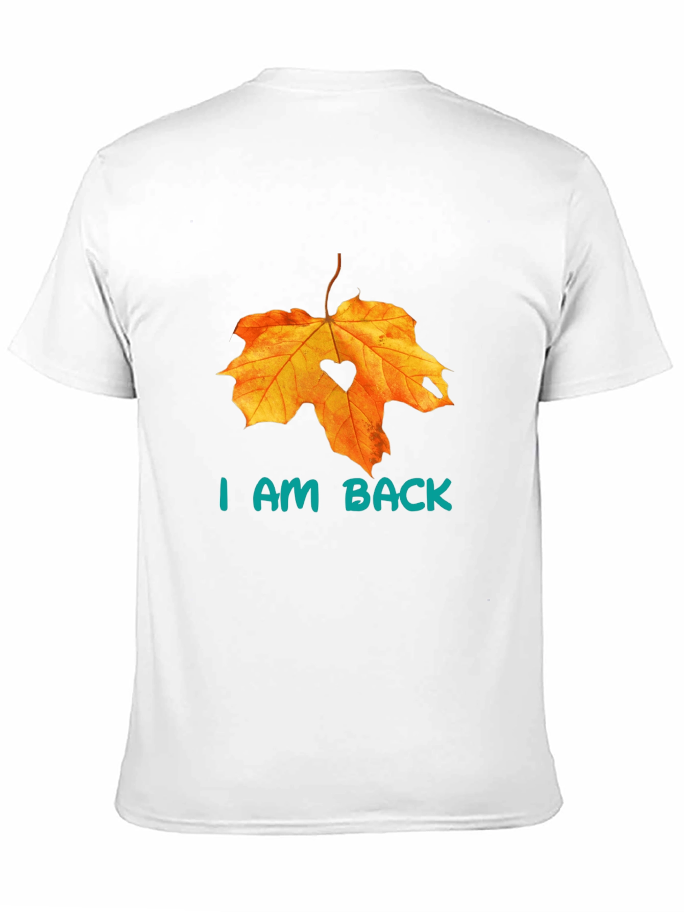 Autumn Leaf Heart Tee - I Am Back
