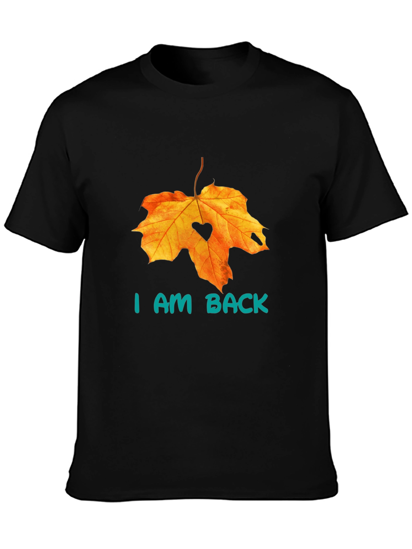 Autumn Leaf Heart Tee - I Am Back