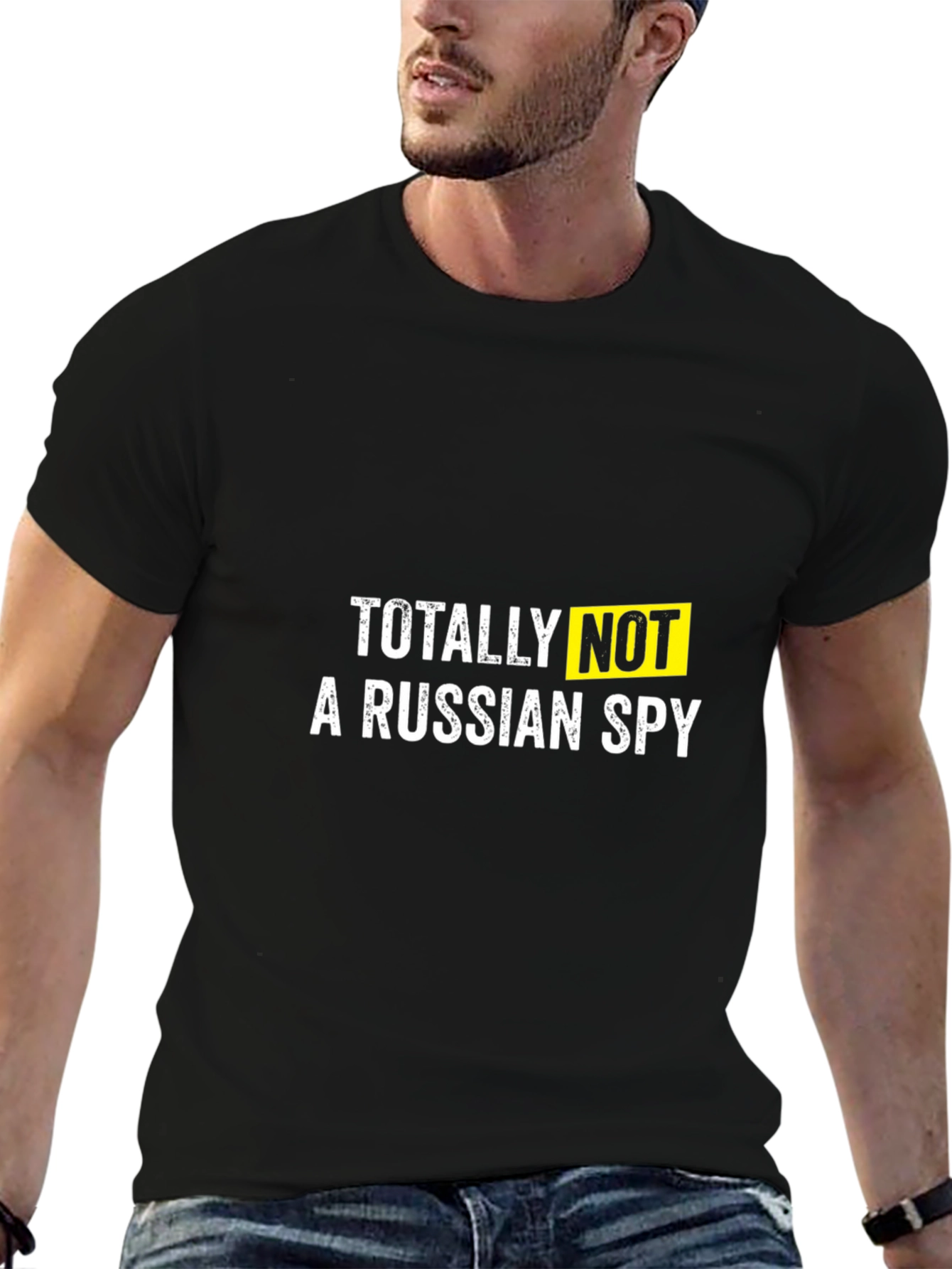 Totally Not A Russian Spy Black T-Shirt