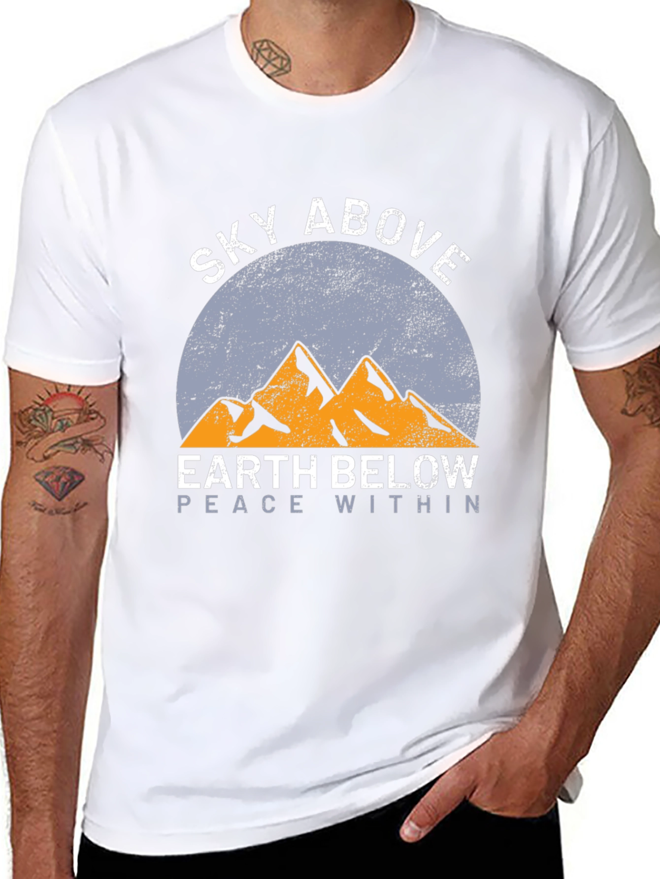 Sky Above Earth Below Mens Graphic T-Shirt