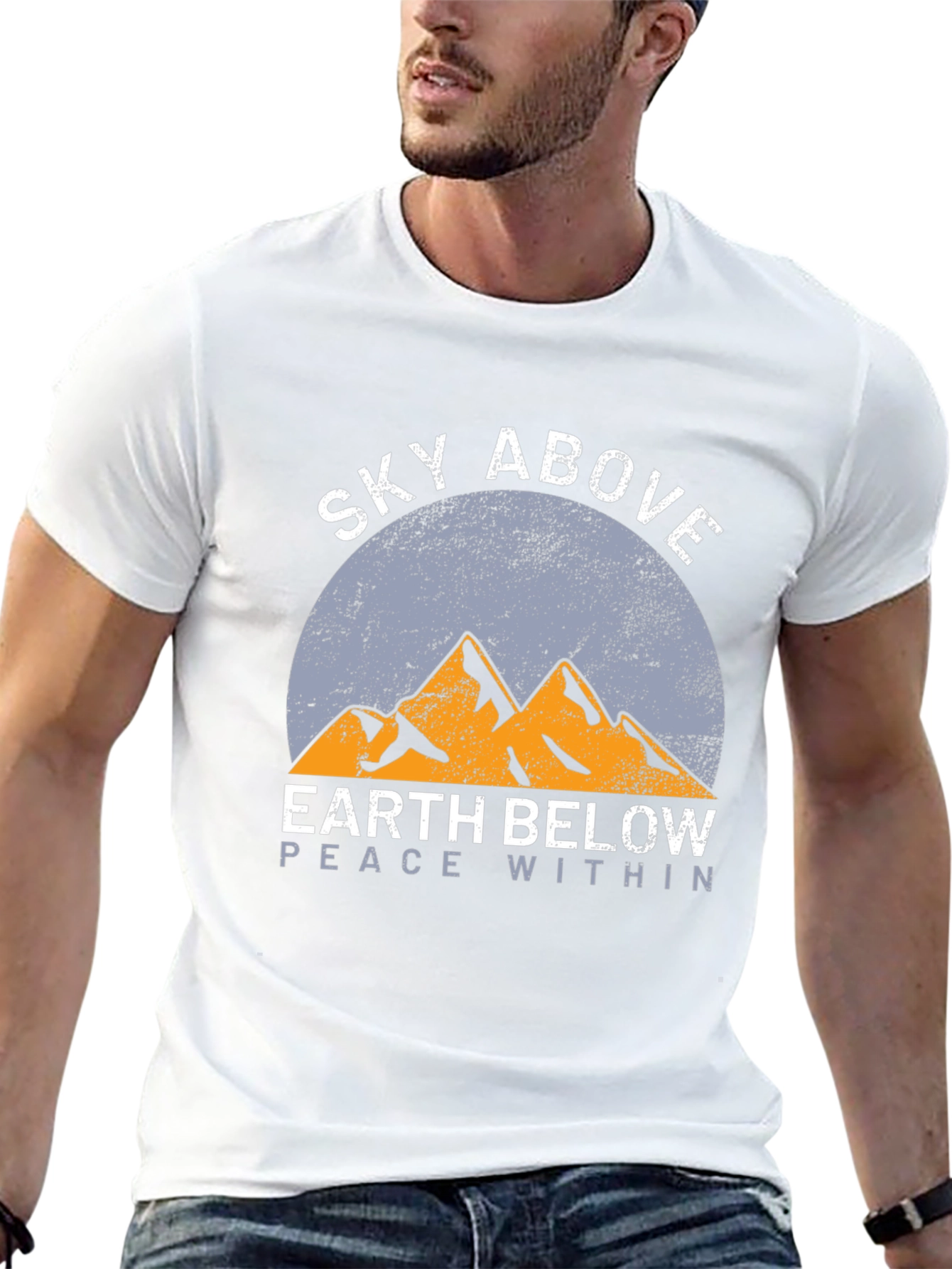 Sky Above Earth Below Mens Graphic T-Shirt