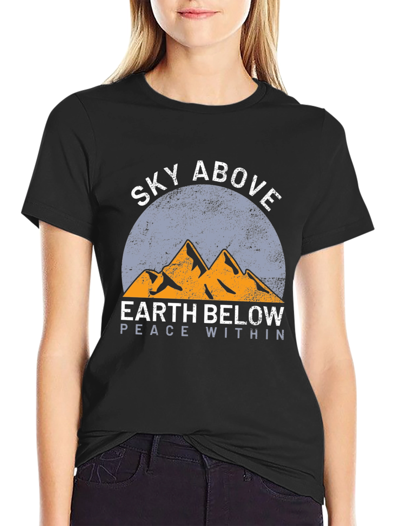 Sky Above Earth Below Mens Graphic T-Shirt