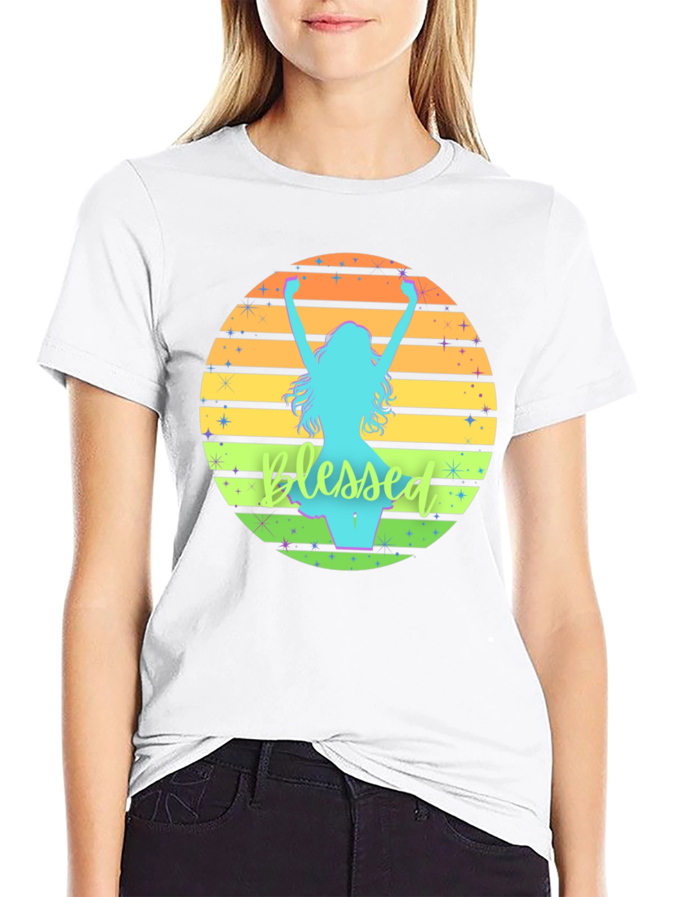 Blessed Sunset Graphic Tee - Mens Black T-Shirt