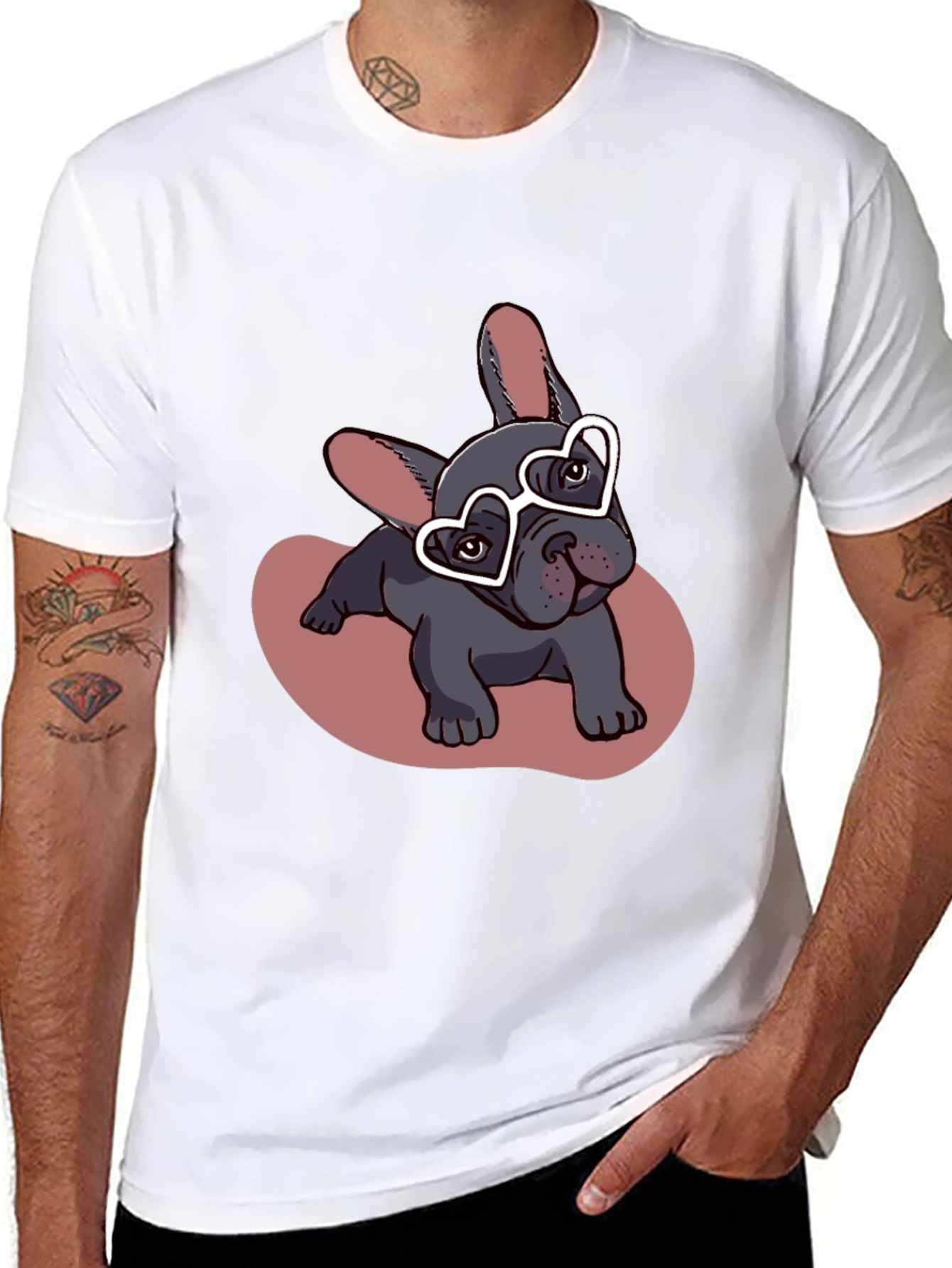 Dog T-Shirt - Heart Glasses