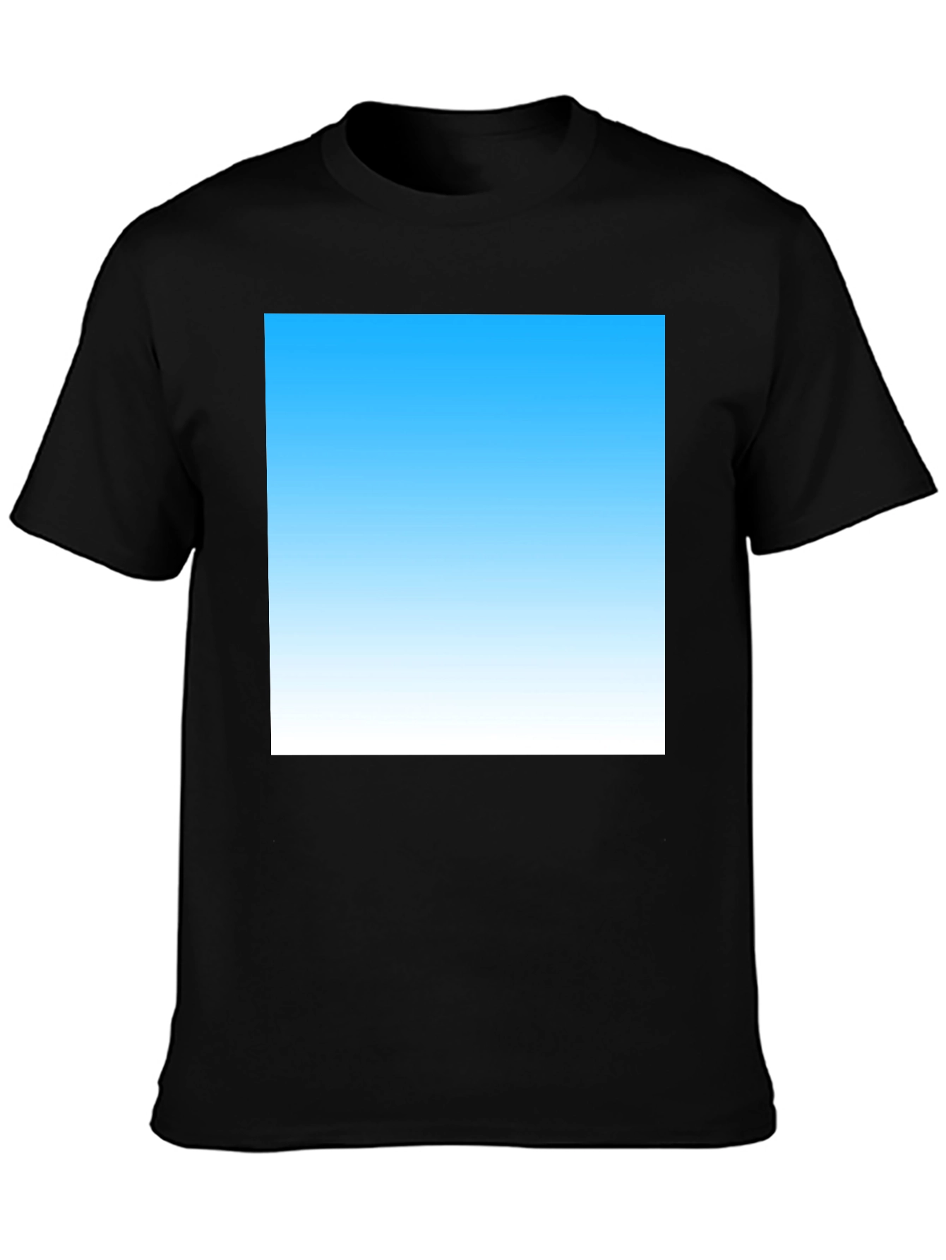 Sky Blue Gradient T-Shirt - Modern Casual Tee