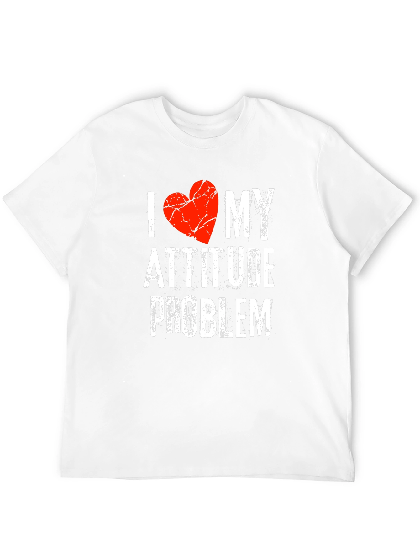 I Heart My Attitude Problem Novelty Graphic Tee