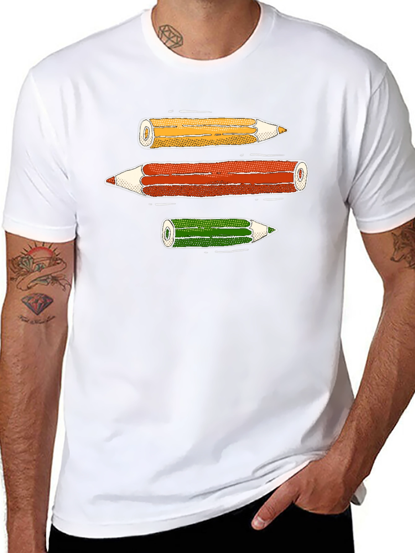 Pencils Graphic Tee - Fun Artist Shirt