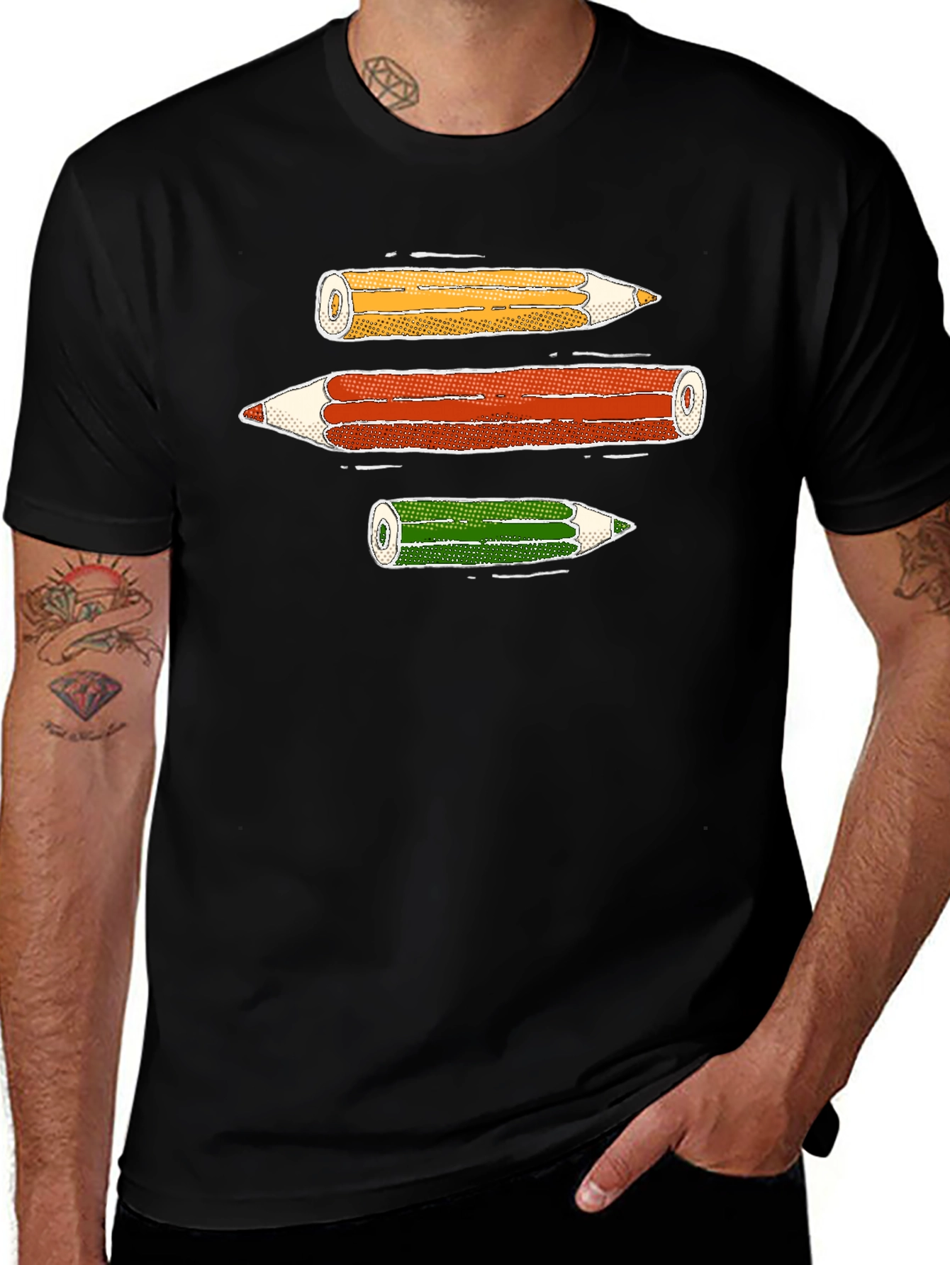 Pencils Graphic Tee - Fun Artist Shirt