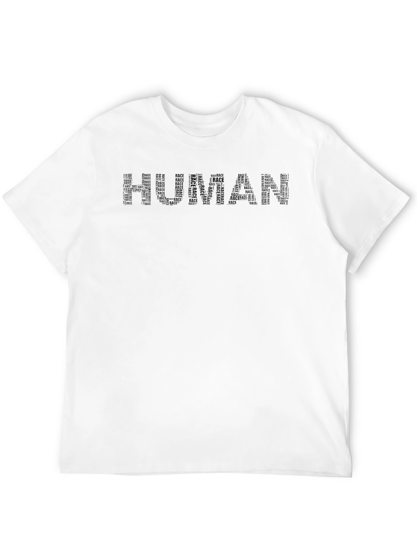 Human Race Word Art Graphic Tee - Black