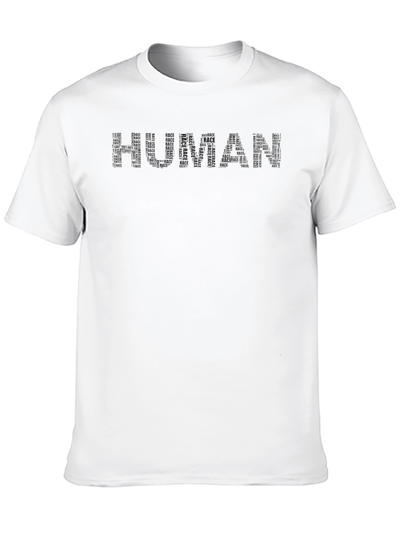 Human Race Word Art Graphic Tee - Black