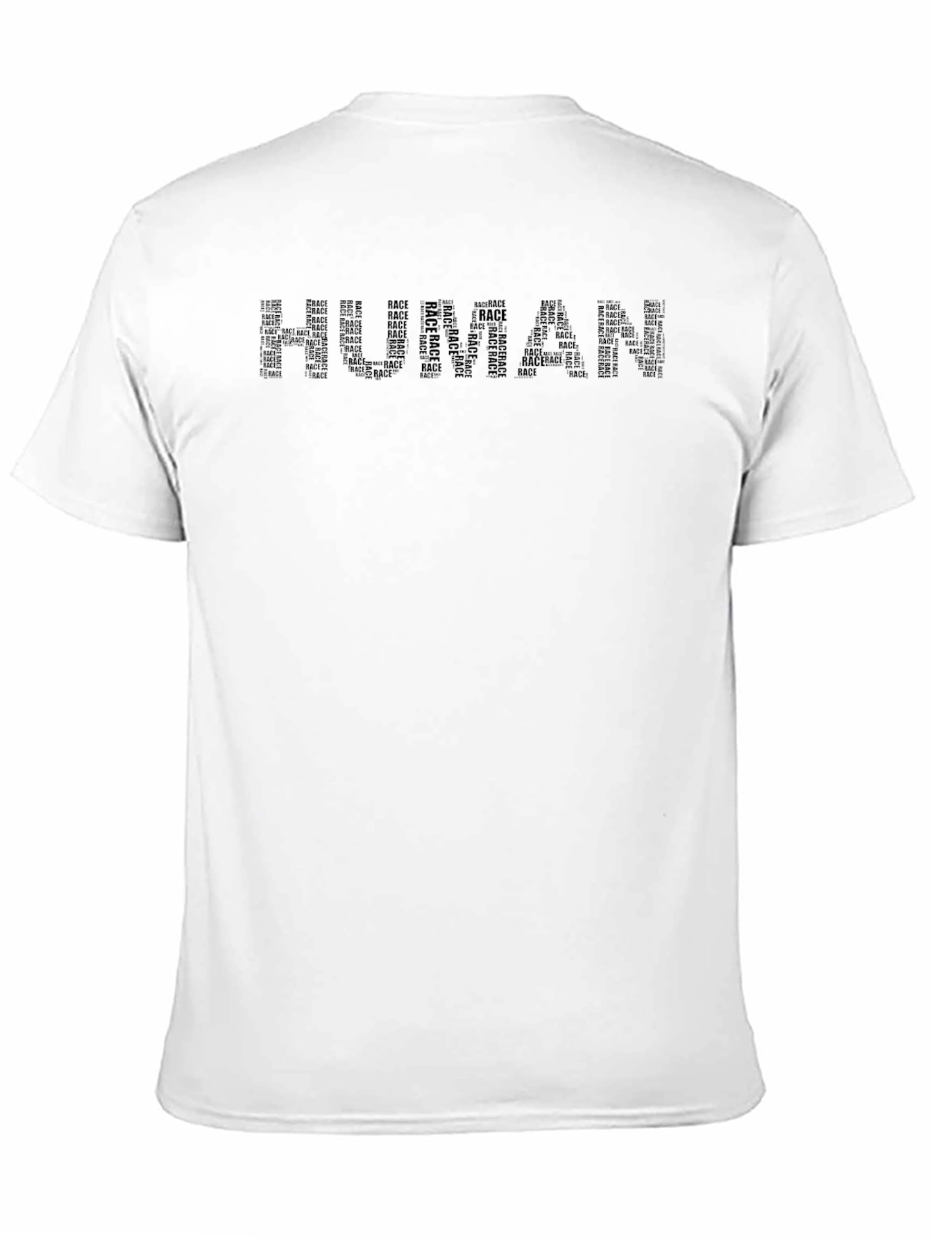 Human Race Word Art Graphic Tee - Black