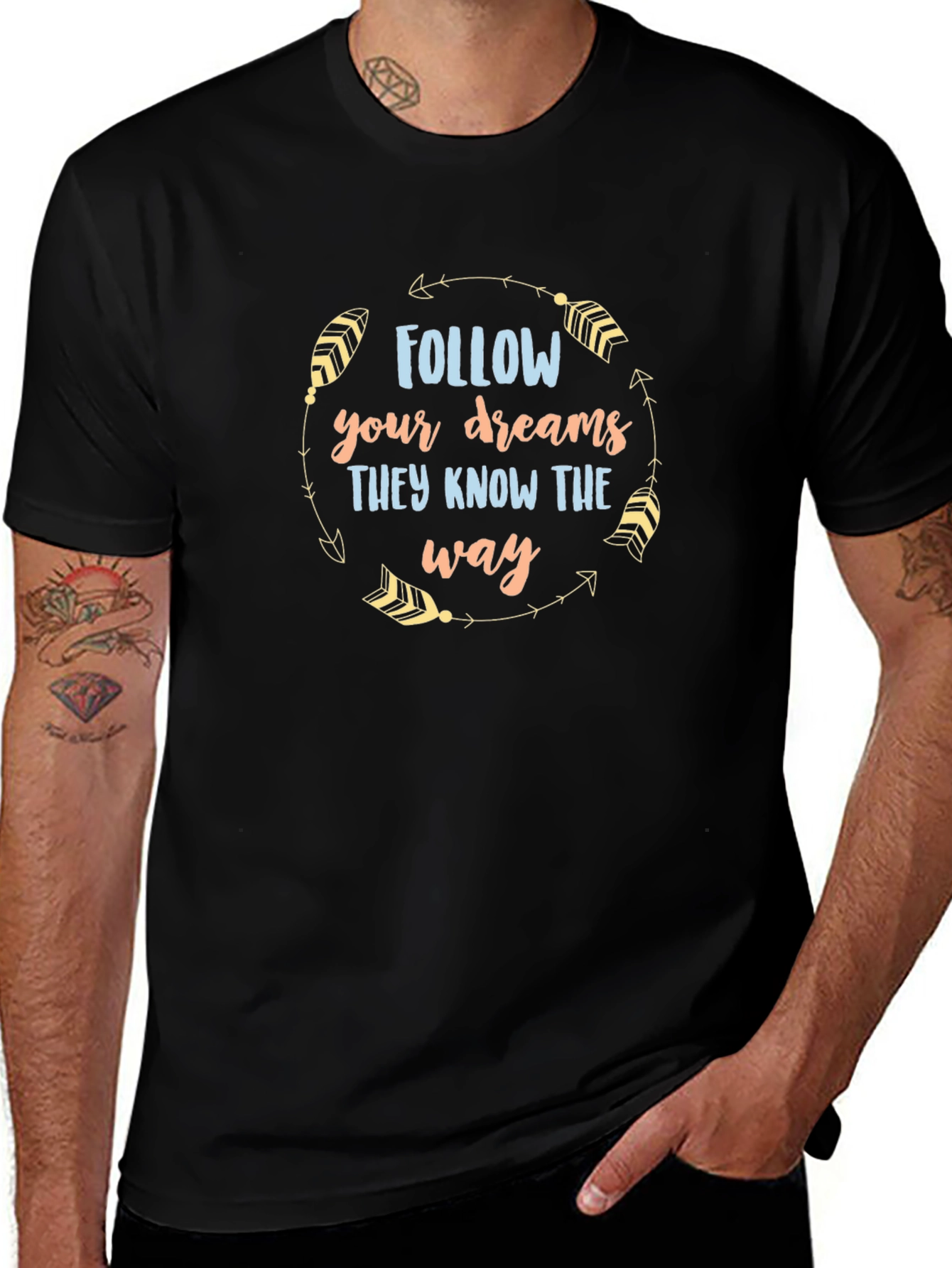 Dreamers Path Black Cotton Tee
