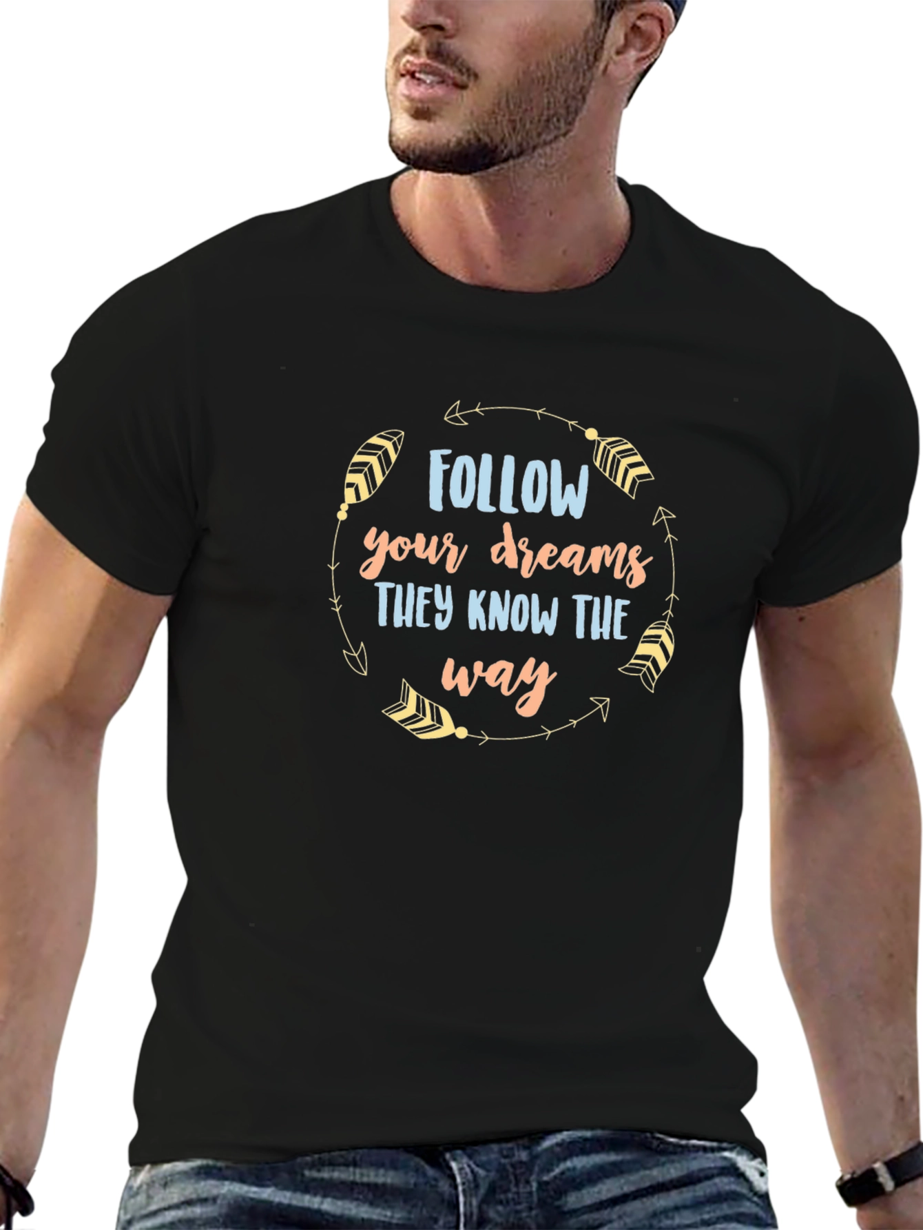 Dreamers Path Black Cotton Tee