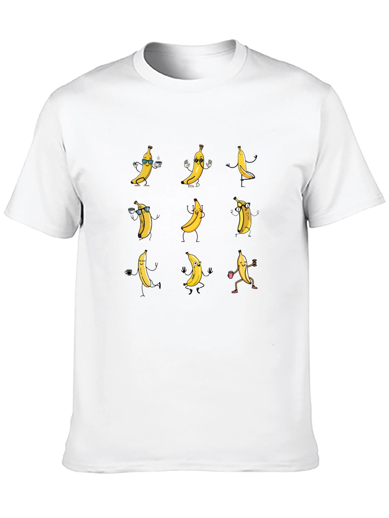 Dancing Bananas Graphic Tee - Black Cotton T-Shirt
