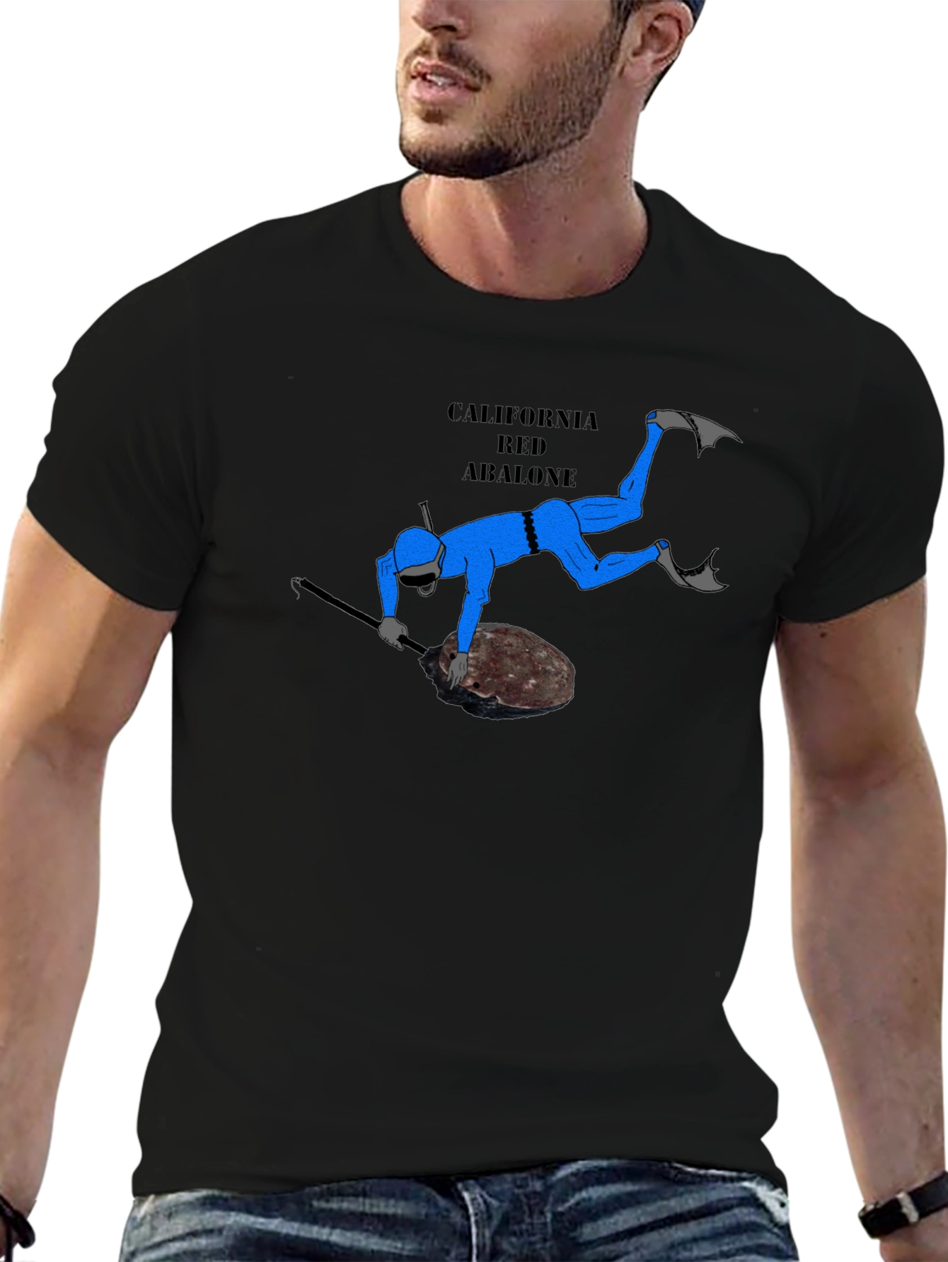 California Red Abalone Diver T-Shirt