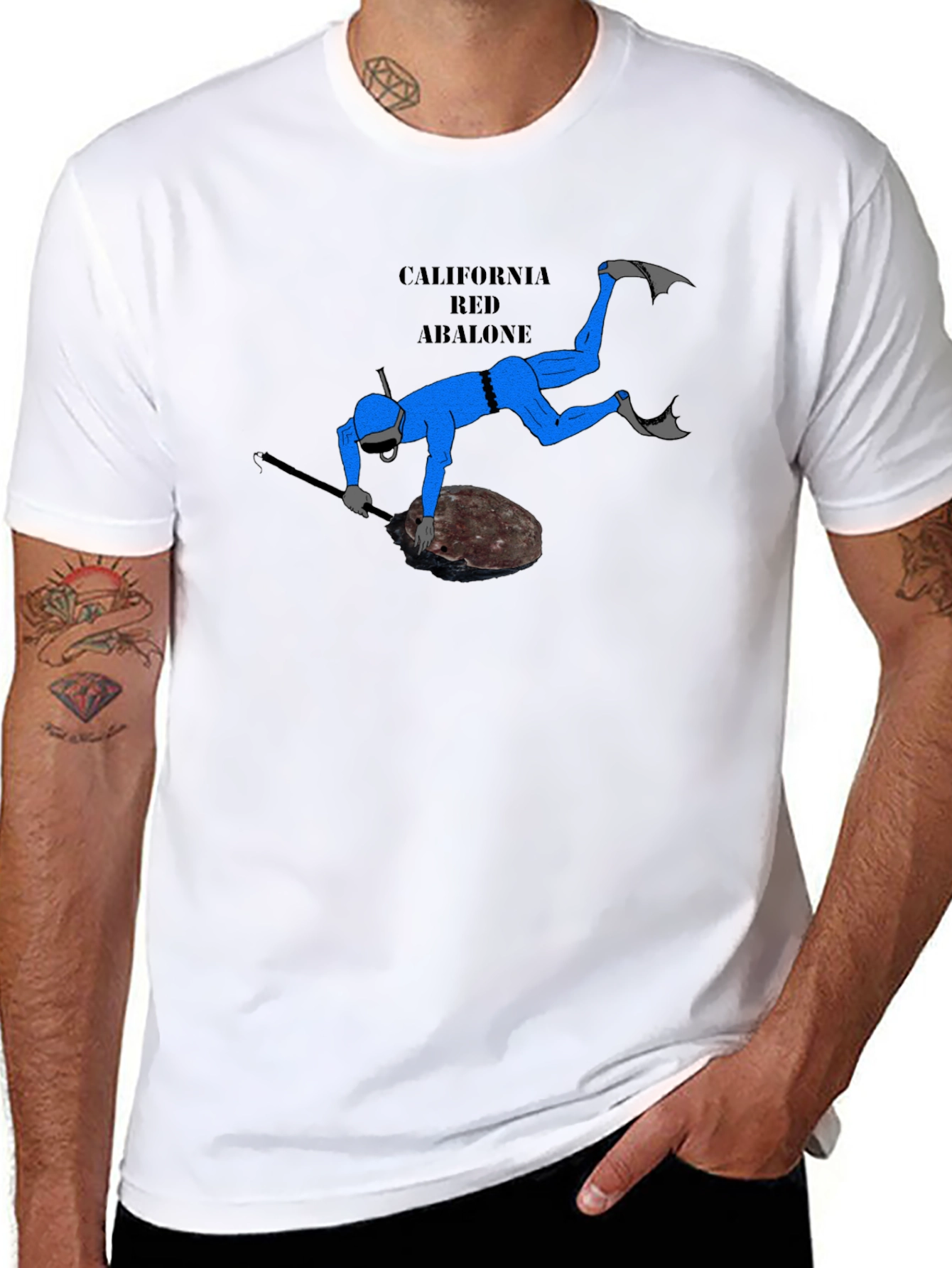 California Red Abalone Diver T-Shirt