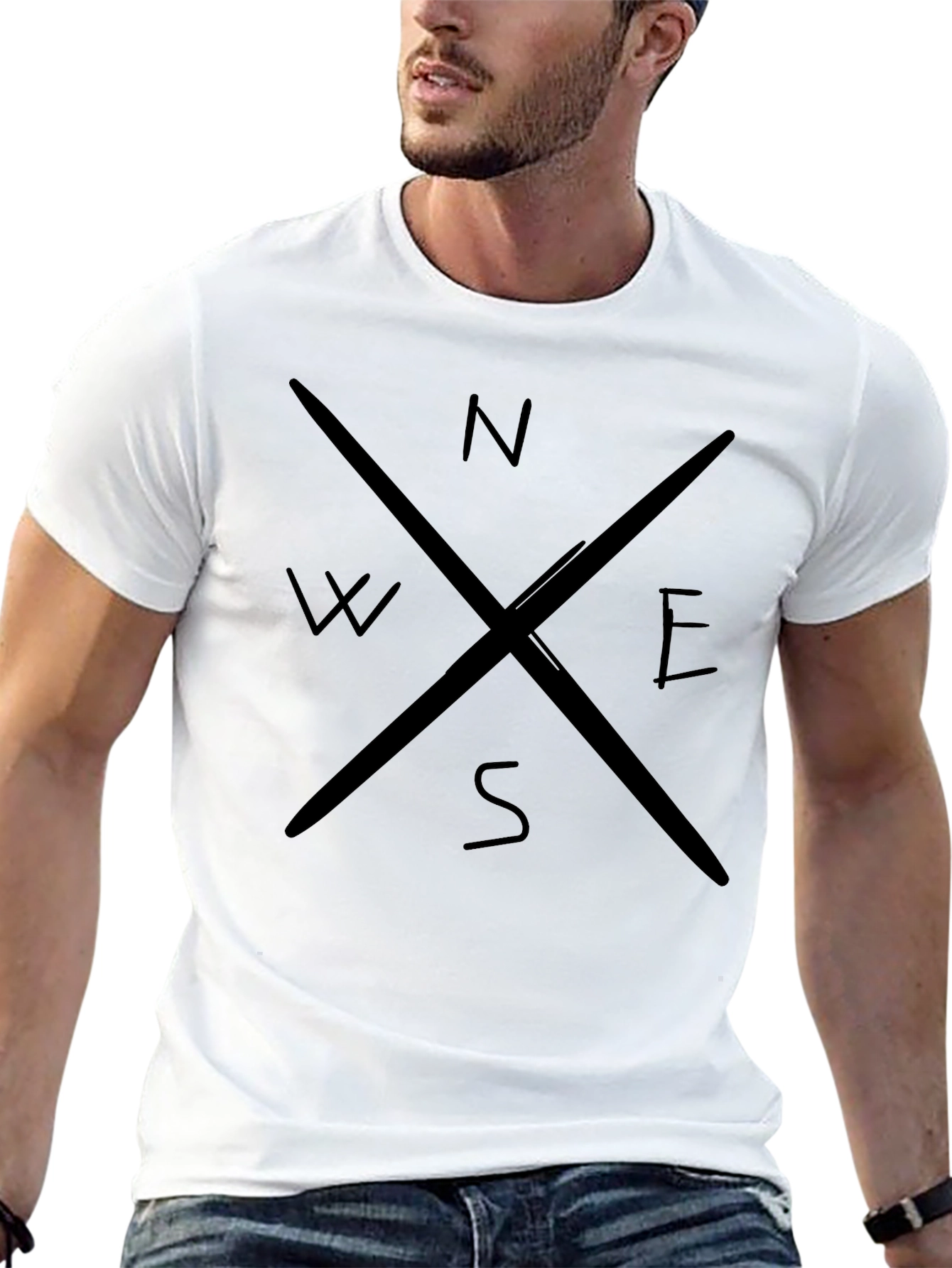Compass Rose T-Shirt - Stylish Black Tee