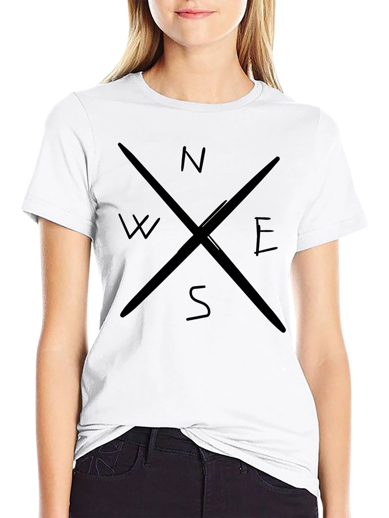 Compass Rose T-Shirt - Stylish Black Tee