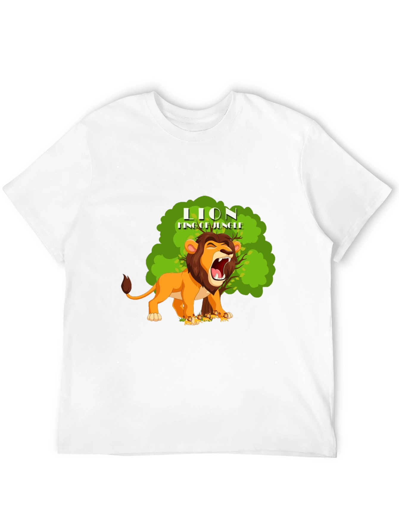 King of the Jungle Lion Graphic T-Shirt