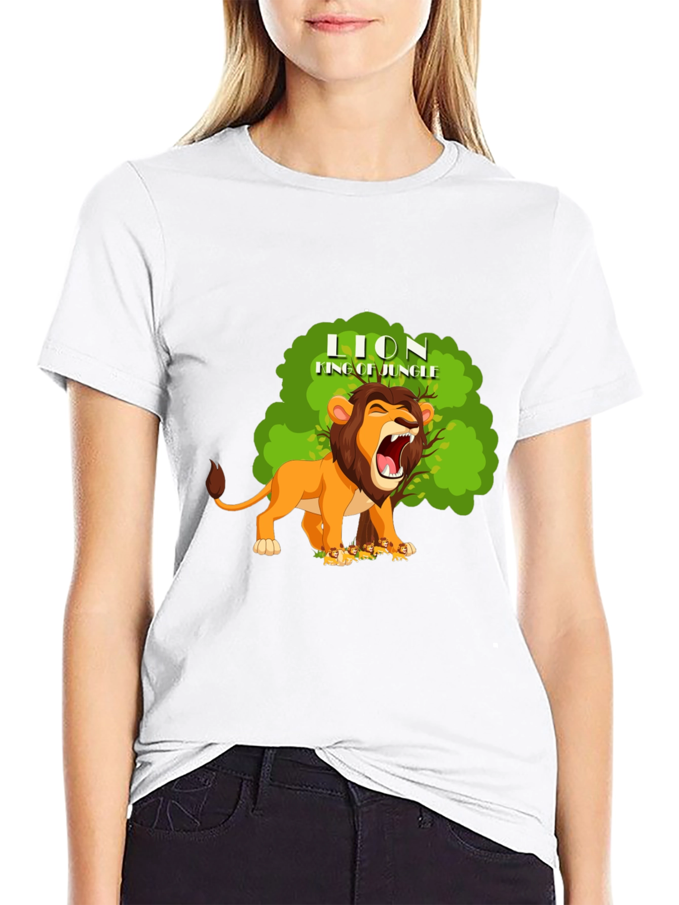 King of the Jungle Lion Graphic T-Shirt