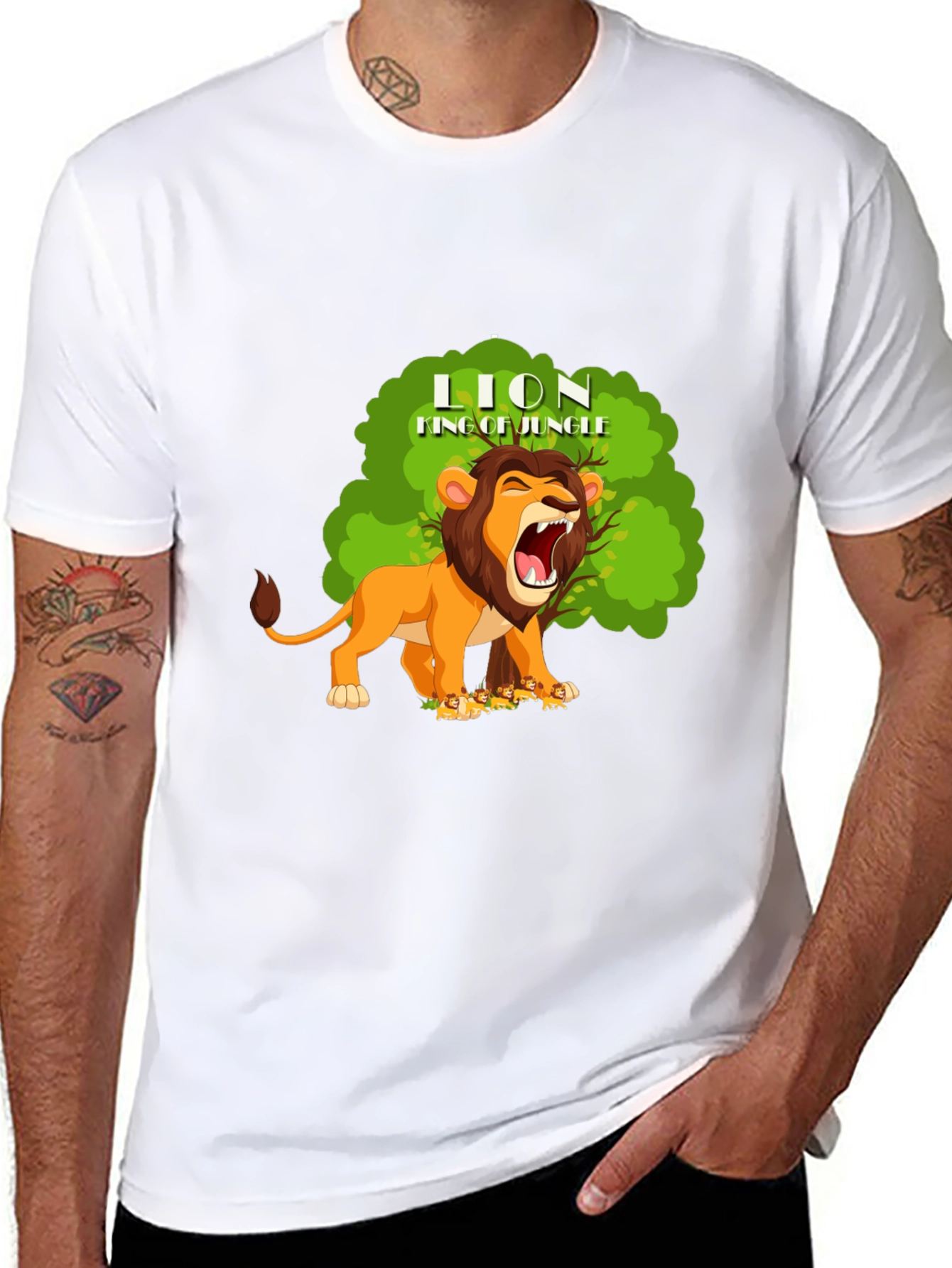 King of the Jungle Lion Graphic T-Shirt
