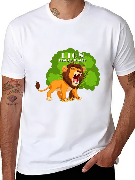 King of the Jungle Lion Graphic T-Shirt