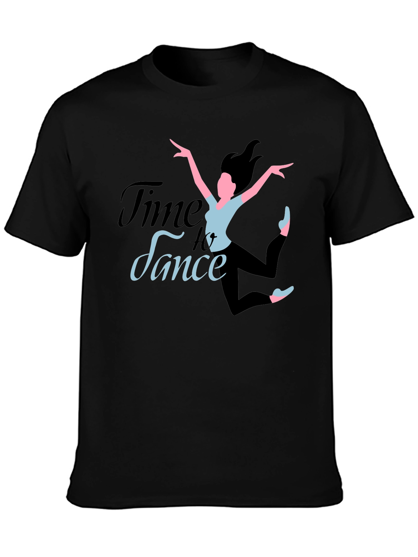 Time to Dance Black Graphic Tee - Dancer Design