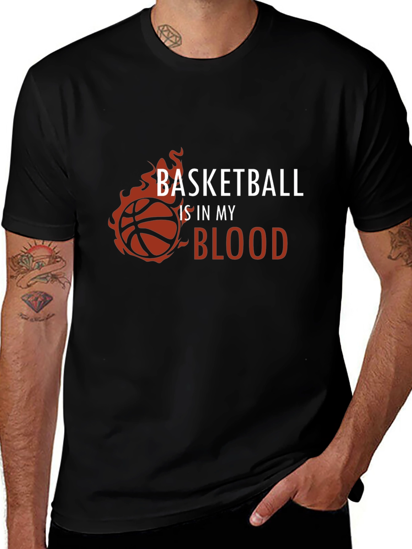 Basketball is in My Blood Graphic T-Shirt
