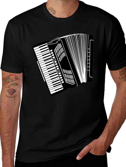 Accordion Graphic T-Shirt - Musical Instrument Tee