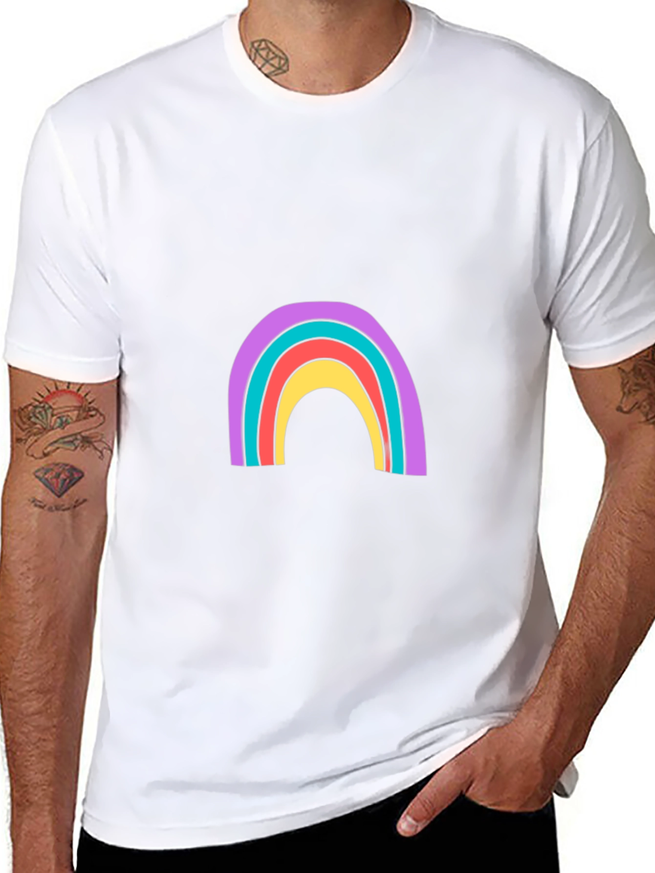 Rainbow Graphic Tee - Stylish Comfort