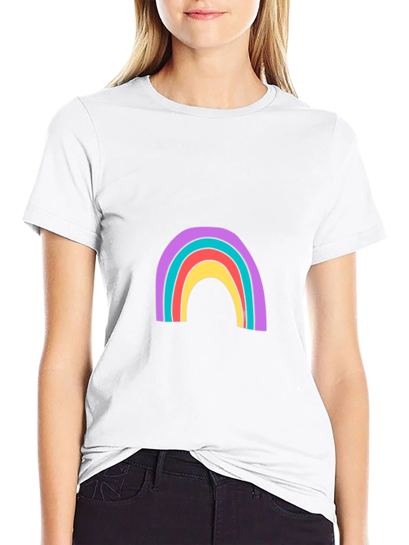 Rainbow Graphic Tee - Stylish Comfort
