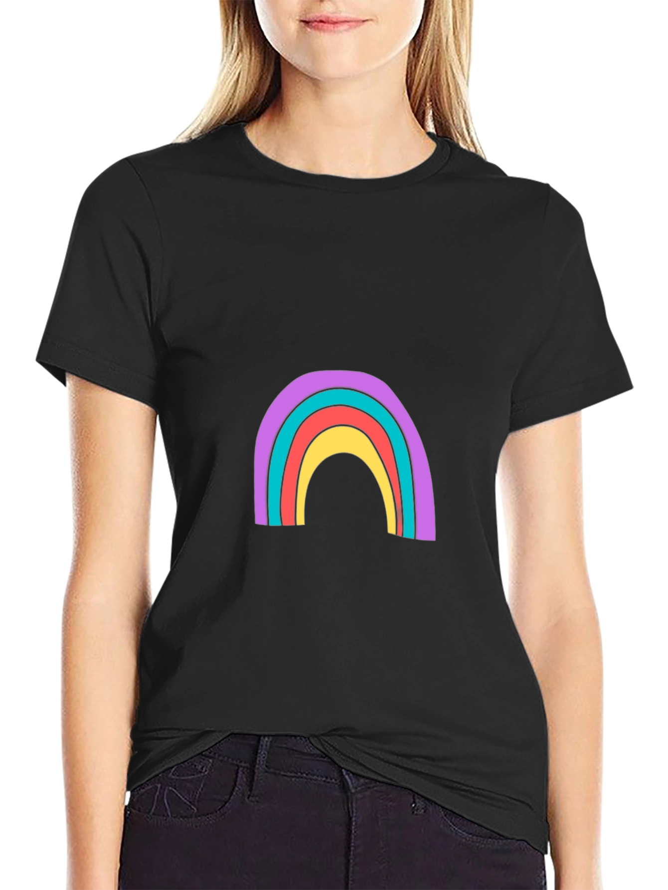 Rainbow Graphic Tee - Stylish Comfort