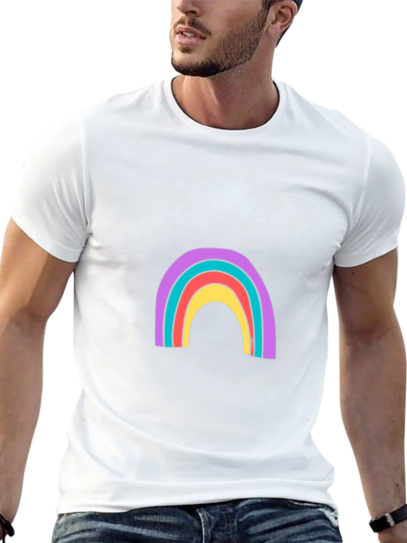 Rainbow Graphic Tee - Stylish Comfort