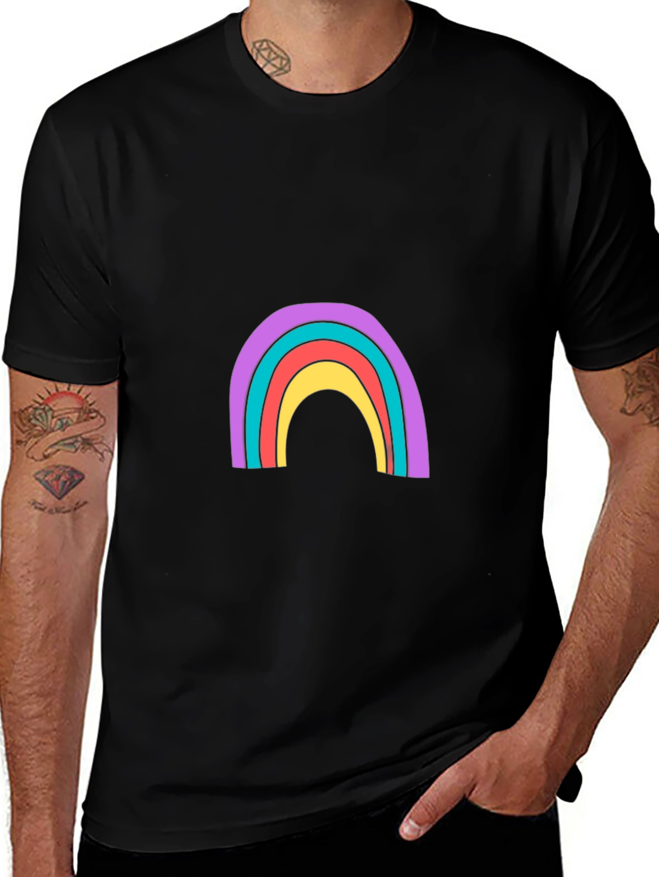 Rainbow Graphic Tee - Stylish Comfort