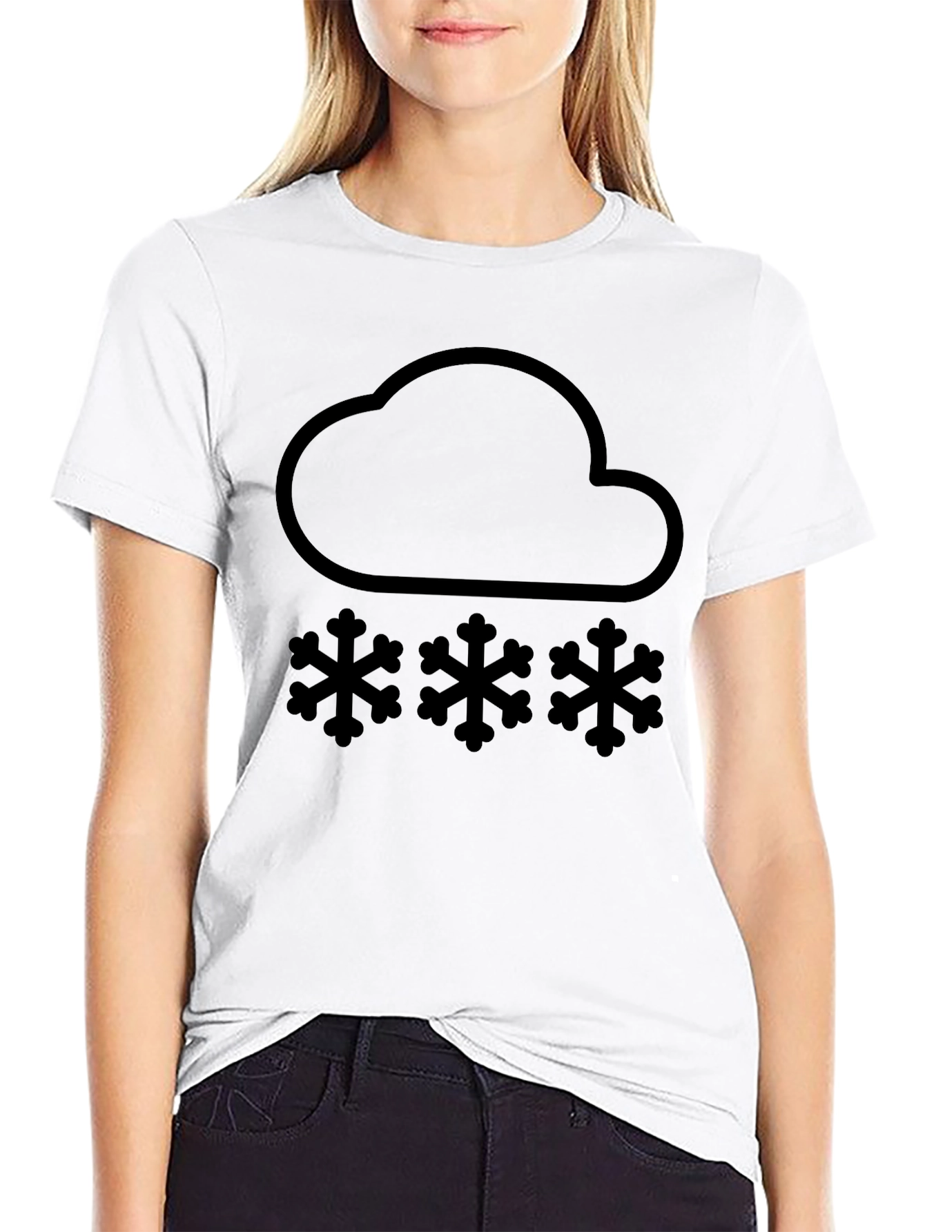 Snow Cloud T-Shirt - Black Graphic Tee